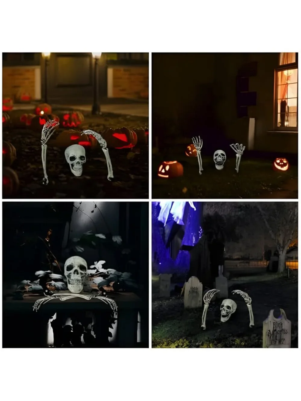 3 Pack Halloween Decor Outdoor Skeleton Stakes for Yard,Lawn,Graveyard
